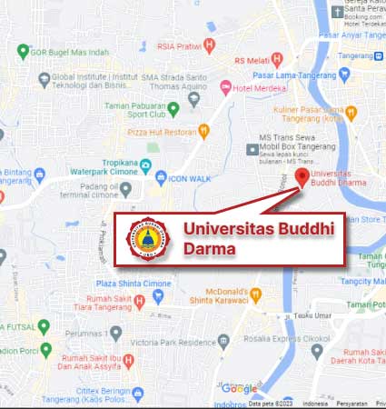Peta dan Lokasi (Google Map) Universitas Buddhi Dharma Tangerang Nomor